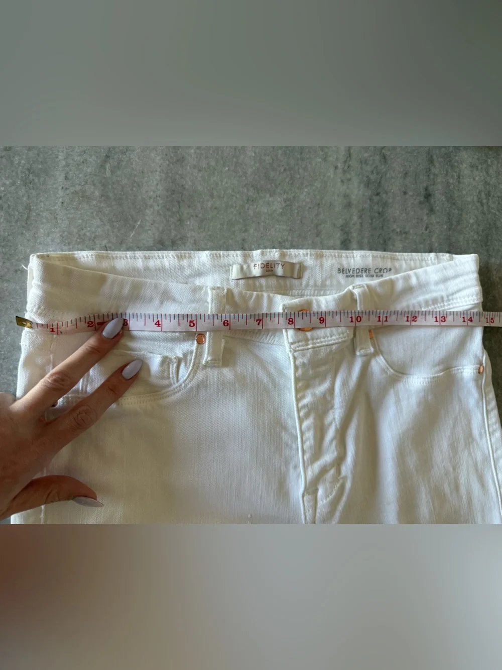 Fidelity Belvedere Crop Skinny Jeans - Distressed white denim - Picture 9 of 13